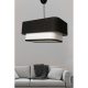 Elegant Black & White Chandelier, Metal Body with Jute Cap, 70 cm Height, E27 Socket (Max 40W) | CE Certified | Perfect for Modern Decor