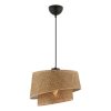Elegant Beige Chandelier with Metal Body & Fabric Cap, 32x32 cm, Height 65 cm | CE Certified, E27 Socket, Max 60W | Perfect for Modern Home Decor