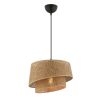 Elegant Beige Chandelier with Metal Body & Fabric Cap, 32x32 cm, Height 65 cm | CE Certified, E27 Socket, Max 60W | Perfect for Modern Home Decor