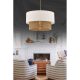 Elegant Metal Chandelier with Cotton Cap, Beige & White, 65 cm Total Height | CE Certified, E27 Socket, Perfect for Modern Home Décor & Lighting