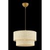 Elegant Cream Chandelier, Metal Body, 30x30 cm Cotton Cap, 65 cm Total Height, E27 Socket (Max 60W) | CE Certified | Perfect for Modern Spaces