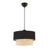 Elegant Metal Chandelier with Cotton Cap, Cream & Black, 65 cm Height | CE Certified, E27 Socket, Perfect for Modern Living Spaces & Dining Areas