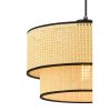 Elegant Camel Color Chandelier, Metal Body, 30x30 cm Cotton Cap, 65 cm Total Height, E27 Socket (Max 60W) | CE Certified, Perfect for Modern Spaces