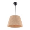 Elegant Cream Chandelier with Metal Body & Jute Cap, 65 cm Height | Adjustable Cable, E27 Socket (Max 40W) | CE Certified, Perfect for Modern Spaces