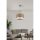 Opviq, 390FLH2259, Elegant Metal Chandelier with Adjustable Cable, Beige & Cream Cotton Cap (30x30 cm, 20 cm Height) | CE Certified, E27 Socket, Max 40W | Stylish Lighting for Home Decor