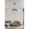 Elegant Metal Chandelier with Cotton Cap, Grey & White, 30 x 30 cm | Adjustable Height 70 cm | CE Certified, E27 Socket, Max 40W | Modern Lighting Solution