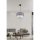 Opviq, 390FLH2261, Elegant Metal Chandelier with Cotton Cap, Grey & White, 30 x 30 cm | Adjustable Height 70 cm | CE Certified, E27 Socket, Max 40W | Modern Lighting Solution