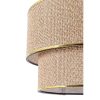 Elegant Ecru & Brown Chandelier, Metal Body, Adjustable 70 cm Height, 30x30 cm Cotton Cap, E27 Socket Max 40W | CE Certified | Perfect for Modern Spaces
