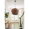 Scandinavian Chandelier with Wooden Body, Antiquation Finish, 65 cm Height, E27 Socket, Imitation Bamboo Cap (32x32 cm) | CE Certified, Elegant Lighting