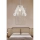 Elegant Cloudy Chandelier, White MDF Body, 31 cm Height, 37 cm Diameter, Adjustable Cable, E27 Socket, Max 40W | Perfect for Modern Home Décor