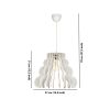 Elegant Cloudy Chandelier, White MDF Body, 31 cm Height, 37 cm Diameter, Adjustable Cable, E27 Socket, Max 40W | Perfect for Modern Home Décor