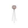 Elegant Cream Floor Lamp, Handmade Jute Cap, 145 cm Height, MDF Body, CE Certified, Perfect for Bohemian & Scandinavian Decor | Max 40W E27 Socket