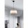 Stylish Metal Chandelier, Grey & White, 65 cm Height | CE Certified, E27 Socket (Max 60W) | Elegant Fabric Cap (30x30 cm) for Modern Spaces