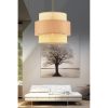Elegant Metal Chandelier, Camel & Beige, 65 cm Height | CE Certified, E27 Socket (Max 60W) | Stylish Lighting for Modern Homes & Spaces