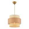 Elegant Metal Chandelier, Camel & Beige, 65 cm Height | CE Certified, E27 Socket (Max 60W) | Stylish Lighting for Modern Homes & Spaces