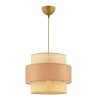 Elegant Metal Chandelier, Camel & Beige, 65 cm Height | CE Certified, E27 Socket (Max 60W) | Stylish Lighting for Modern Homes & Spaces