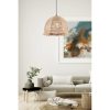 Elegant Cream Chandelier with Metal Body & Jute Cap, 65 cm Height | Adjustable Cable, E27 Socket (Max 40W) | CE Certified, Perfect for Modern Spaces