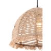Elegant Cream Chandelier with Metal Body & Jute Cap, 65 cm Height | Adjustable Cable, E27 Socket (Max 40W) | CE Certified, Perfect for Modern Spaces