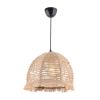 Elegant Cream Chandelier with Metal Body & Jute Cap, 65 cm Height | Adjustable Cable, E27 Socket (Max 40W) | CE Certified, Perfect for Modern Spaces