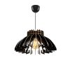 Elegant Black Crown Chandelier (2 Pieces), Adjustable Height 55 cm, MDF Body, E27 Socket Max 40W | Scandinavian Design for Modern Spaces