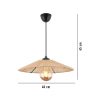 Elegant Camel Color Chandelier, Metal Body with Jute Cap, 40x40 cm, 55 cm Height, CE Certified, Adjustable Cable, E27 Socket, Max 40W | Perfect for Modern Spaces