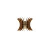 Elegant Wing Sconce Wall Lamp (2 Pieces), Walnut Color, 20 cm x 28 cm x 20 cm | MDF Body, E27 Socket, Max 40W | Stylish Lighting for Modern Spaces