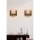 Elegant ZigZag Wall Lamp Sconce (2 Pieces), Walnut Finish, 20x24x19 cm | MDF Body, E27 Socket Max 40W | Perfect for Modern Home Decor & Ambiance