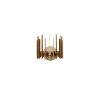 Elegant ZigZag Wall Lamp Sconce (2 Pieces), Walnut Finish, 20x24x19 cm | MDF Body, E27 Socket Max 40W | Perfect for Modern Home Decor & Ambiance