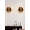 Elegant Walnut Half Sphere Wall Lamp Sconce (2 Pieces), 19.5 cm | MDF Body, E27 Socket, Max 40W | Modern Design for Stylish Home Decor