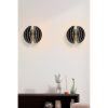 Elegant Black Wall Lamp Sconce (2 Pieces), Half Sphere Design, 19.5 cm | MDF Body, E27 Socket, Max 40W | Perfect for Modern Home Decor & Ambiance