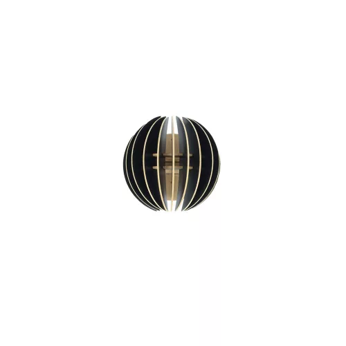 Opviq, 390FLH2118, Elegant black wall lamp (2 pcs), hemispherical, 19.5 cm | MDF housing, E27 socket, max 40W | Perfect for modern interior design and atmosphere