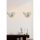 Elegant White Wall Lamp Sconce (2 Pieces), MDF Body, 15 x 32 x 22 cm | E27 Socket, Max 40W | Perfect for Modern Home Decor & Ambient Lighting