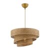 Opviq, 390FLH2414, Elegant Beige Chandelier with Metal Body & Cotton Cap, 72 cm Height, CE Certified, E27 Socket (Max 60W) | Perfect for Modern Home Décor