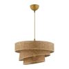 Opviq, 390FLH2414, Elegant Beige Chandelier with Metal Body & Cotton Cap, 72 cm Height, CE Certified, E27 Socket (Max 60W) | Perfect for Modern Home Décor