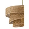 Opviq, 390FLH2414, Elegant Beige Chandelier with Metal Body & Cotton Cap, 72 cm Height, CE Certified, E27 Socket (Max 60W) | Perfect for Modern Home Décor