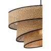 Opviq, 390FLH2415, Elegant Metal Chandelier with Cotton Cap, Beige & Black, 72 cm Height | CE Certified, E27 Socket, 40x40 cm Cap | Perfect for Modern Home Decor