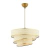 Opviq, 390FLH2420, Elegant Cream & Gold Chandelier, Metal Body, 72 cm Height, CE Certified, E27 Socket (Max 60W), 40x40 cm Cotton Cap | Perfect for Modern Decor