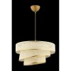 Opviq, 390FLH2420, Elegant Cream & Gold Chandelier, Metal Body, 72 cm Height, CE Certified, E27 Socket (Max 60W), 40x40 cm Cotton Cap | Perfect for Modern Decor