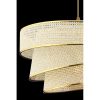 Opviq, 390FLH2420, Elegant Cream & Gold Chandelier, Metal Body, 72 cm Height, CE Certified, E27 Socket (Max 60W), 40x40 cm Cotton Cap | Perfect for Modern Decor