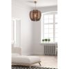 Opviq, 390FLH2274, Elegant Wooden Chandelier with Replica Bamboo Cap, 31x31 cm, Height 70 cm | CE Certified, Adjustable Cable, E27 Socket, Brown Finish | Perfect for Modern Decor