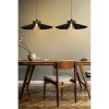 Elegant Daisy Chandelier (2 Pieces), Black MDF, 52 cm Diameter | Adjustable Cable, E27 Socket, Max 40W | Perfect for Scandinavian & Country Decor
