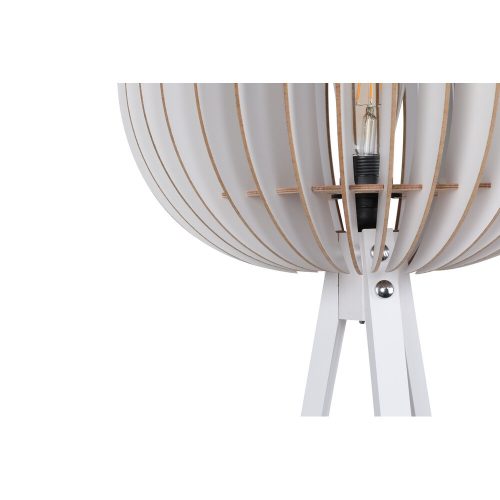 Opviq, 390FLH1131, Scandinavian floor lamp, white MDF housing, 145 cm high, 33 cm cap, E27 socket, 40 W Max, CE certified, stylish and functional lighting for modern spaces