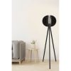 Stylish Black Floor Lamp, 145 cm Height, MDF Body, E27 Socket, 40W Max, Industrial/Scandinavian Design, CE Certified, Perfect for Modern Spaces