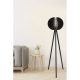 Stylish Black Floor Lamp, 145 cm Height, MDF Body, E27 Socket, 40W Max, Industrial/Scandinavian Design, CE Certified, Perfect for Modern Spaces