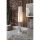 Elegant White Floor Lamp, 160 cm Height, Particle Board & MDF, Fabric Cap (21x21 cm) | On/Off Switch, CE Certified, Scandinavian Design, Bulb Not Included