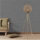 Stylish Floor Lamp, Black & Gold, 138 cm Height | Metal Body with Jute Cap (35 x 35 cm) | On/Off Switch, CE Certified, Bohemian & Scandinavian Design