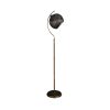 Stylish Floor Lamp, Black Metal Body with Jute Cap (30x30 cm), 165 cm Height | On/Off Switch, E27 Socket, CE Certified | Bohemian & Industrial Design
