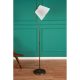 Elegant White Floor Lamp, 165 cm Height, Metal Body with Cotton Cap (18 cm L, 24 cm D) | CE Certified, E27 Socket, Max 40W | Perfect for Modern Decor