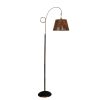 Elegant Floor Lamp with Metal Body & Imitation Bamboo Cap, 162 cm Height, Black & Rose Gold, E27 Socket, On/Off Switch | CE Certified, Stylish Lighting for Home