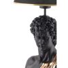 Elegant Black and Gold Table Lamp, 67 cm Height | Polyester Body, 25 cm Fabric Cap | E27 Socket, Max 40W | On/Off Switch | CE Certified, Stylish Lighting Solution